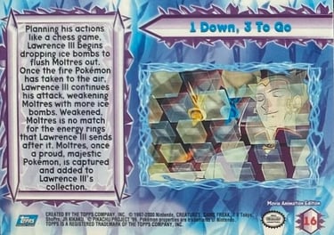 16 1 Down 3 To Go Topps Pokémon The Movie 2000 back