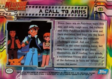 16 A Call To Arms Topps Pokémon The First Movie back