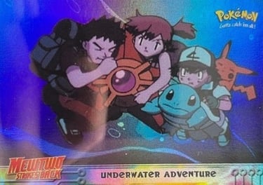 17 Underwater Adventure Topps Pokémon The First Movie rainbow foil