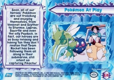 18 Pokemon At Play Topps Pokémon The Movie 2000 back