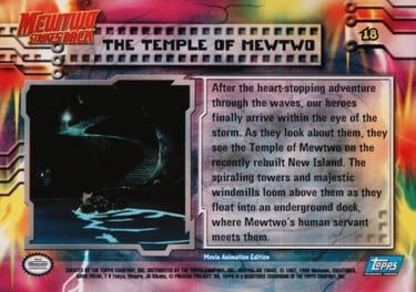 18 The Temple of Mewtwo Topps Pokémon The First Movie back