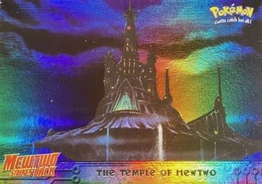 18 The Temple of Mewtwo Topps Pokémon The First Movie rainbow foil