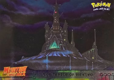 18 The Temple of Mewtwo Topps Pokémon The First Movie silver foil