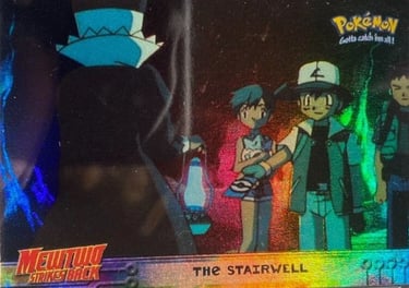 19 The Stairwell Topps Pokémon The First Movie rainbow foil