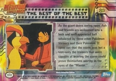 20 The Best Of The Best Topps Pokémon The First Movie back