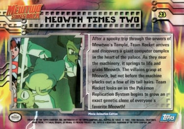 23 Meowth Time Two Topps Pokémon The First Movie back
