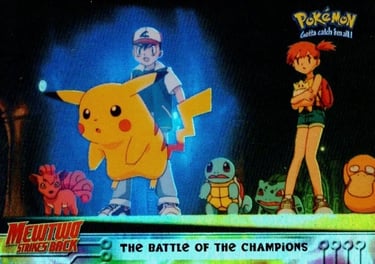 25 The Battle of the Champions Topps Pokémon The First Movie rainbow foil