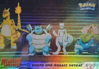 26 Round one Equals Defeat Topps Pokémon The First Movie rainbow foil