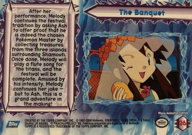 26 The Banquet Topps Pokémon The Movie 2000 back