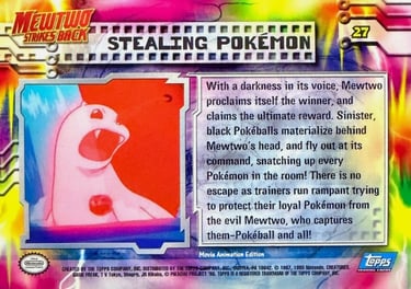 27 Stealing Pokémon Topps Pokémon The First Movie back