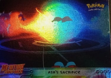 36 Ash's Sacrifice Topps Pokémon The First Movie rainbow foil