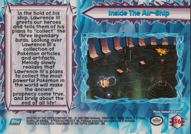 36 Inside The Air-Ship Topps Pokémon The Movie 2000 back