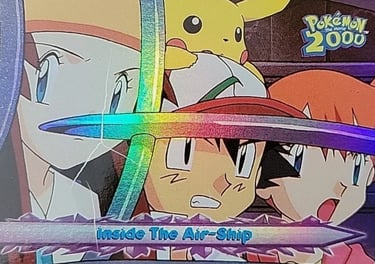 36 Inside The Air-Ship Topps Pokémon The Movie 2000 rainbow foil