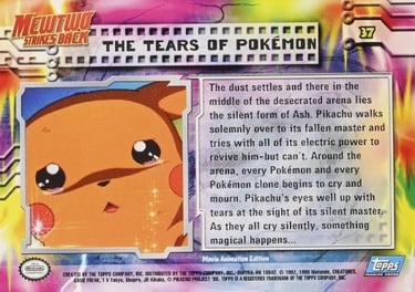 37 The Tears of Pokémon Topps Pokémon The First Movie back