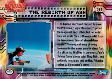 38 The Rebirth of Ash Topps Pokémon The First Movie back