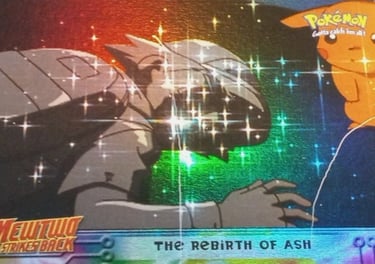 38 The Rebirth of Ash Topps Pokémon The First Movie rainbow foil