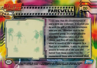 39 Farewell Topps Pokémon The First Movie back