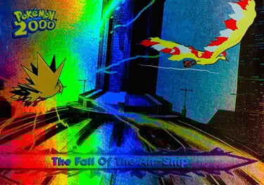 40 The Fail Of The Air-Ship Topps Pokémon The Movie 2000 rainbow foil