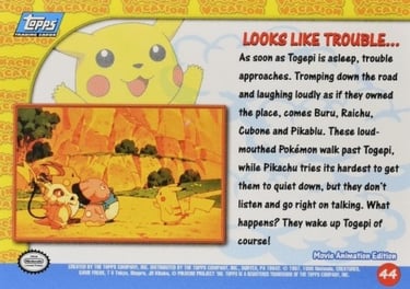 44 Looks Like Trouble... Topps Pokémon The First Movie Back