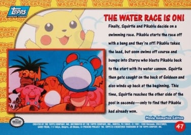 47 The Water Race is On! Topps Pokémon The First Movie back