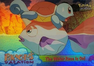 47 The Water Race is On! Topps Pokémon The First Movie rainbow foil