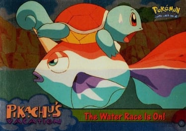 47 The Water Race is On! Topps Pokémon The First Movie silver foil