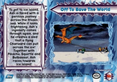 48 Off To Save The World Topps Pokémon The Movie 2000 back