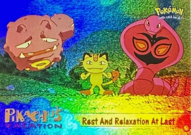 49 Rest And Relaxation At Last Topps Pokémon The First Movie rainbow foil