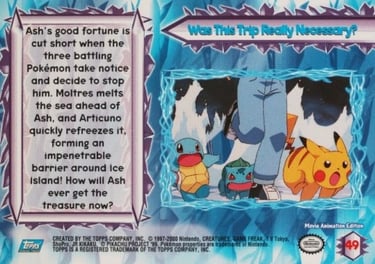 49 Was This Trip Really Necessary? Topps Pokémon The Movie 2000 back