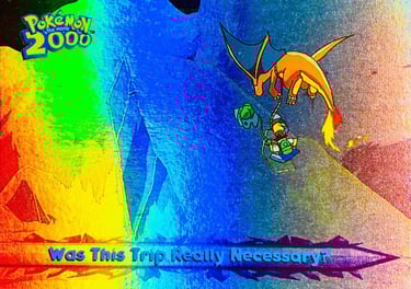 49 Was This Trip Really Necessary? Topps Pokémon The Movie 2000 rainbow foil