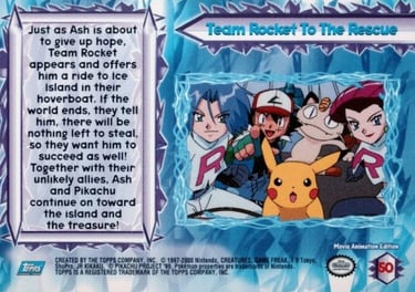 50 Team Rocket To The Rescue Topps Pokémon The Movie 2000 back