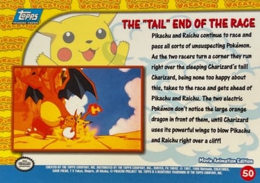 50 The "Tail" End Of The Race Topps Pokémon The First Movie back