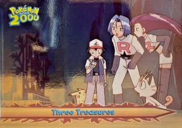 52 Three Treasures Topps Pokémon The Movie 2000 silver foil