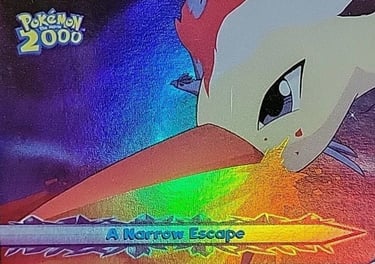 53 A Narrow Escape Topps Pokémon The Movie 2000 rainbow foil