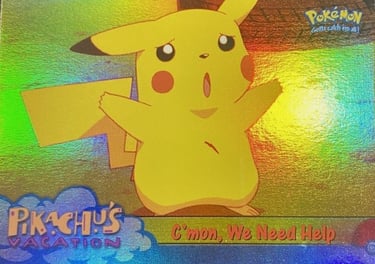 53 C'mon, We Need Help Topps Pokémon The First Movie rainbow foil