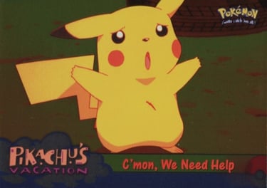 53 C'mon, We Need Help Topps Pokémon The First Movie silver foil