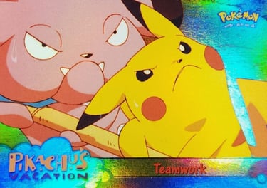 54 Teamwork Topps Pokémon The First Movie rainbow foil