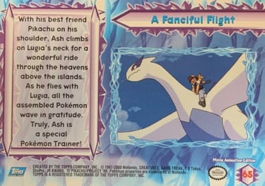 65 A Fanciful Fligth Topps Pokémon The Movie 2000 back