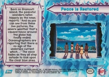 67 Peace Is Restored Topps Pokémon The Movie 2000 back