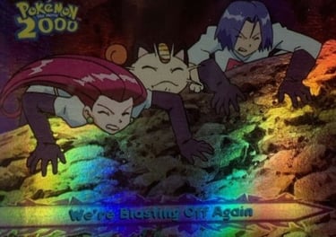 71 We're Blasting Off Again Topps Pokémon The Movie 2000 rainbow foil