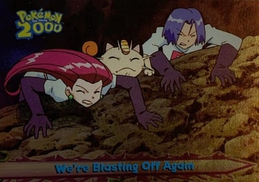 71 We're Blasting Off Again Topps Pokémon The Movie 2000 silver foil