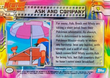 9 Ash And Company Topps Pokemon The First Movie back