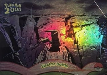 9 Electric Battle Topps Pokémon The Movie 2000 rainbow foil