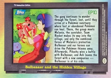 EP10 Bulbasaur and the Hidden Village Topps Pokémon series 2 US back