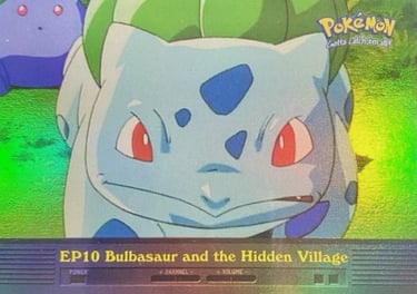 EP10 Bulbasaur and the Hidden Village Topps Pokémon series 2 US rainbow foil
