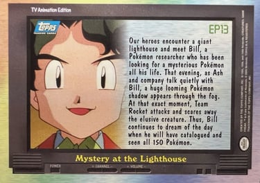 EP13 Mystery at the Lighthouse Topps Pokémon series 2 US back