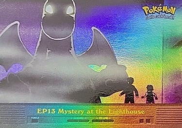 EP13 Mystery at the Lighthouse Topps Pokémon series 2 US rainbow foil