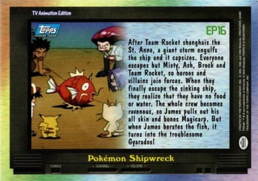EP16 Pokémon Shipwreck Topps Pokémon series 2 US back
