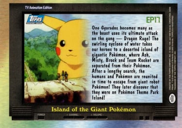 EP17 Island of the Giant Pokémon Topps Pokémon series 2 US back