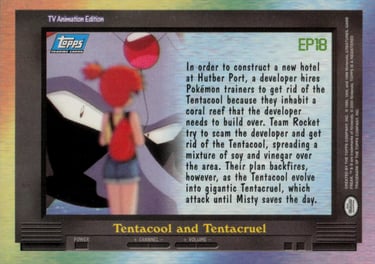 EP18 Tentacool and Tentacruel Topps Pokémon series 2 US back